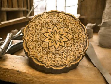 Mandalastempel aus Hartholz